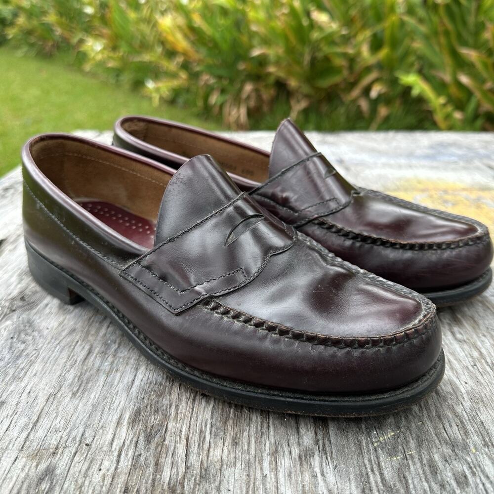 GH Bass Weejuns Bradford Penny Loafer Burgundy Men's 7.5 D Dress Shoes 910